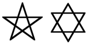 pentagramme et hexagramme