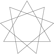 étoile 9 branches secrétaire intime 3 triangles entrelacés