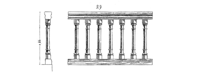 Balustrade planche maçonnique