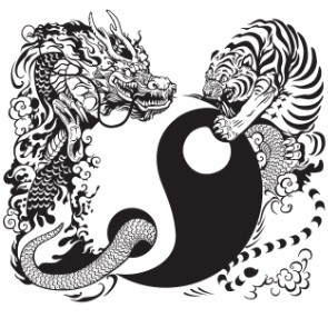 yin yang alchimie lune et soleil tigre dragon