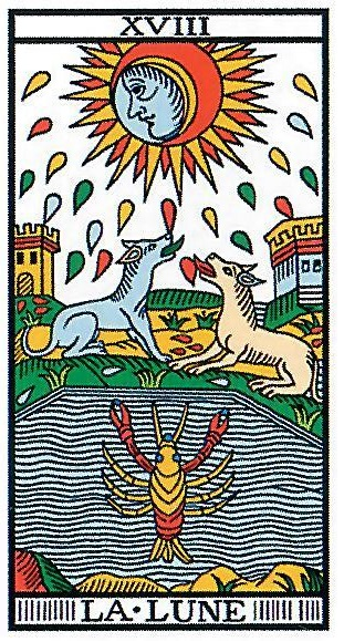 La lune tarot de Marseille Camoin