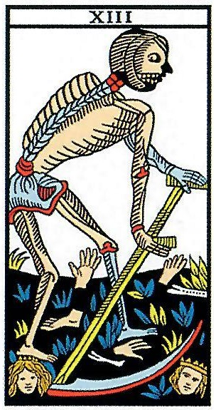 La mort tarot de Marseille Camoin