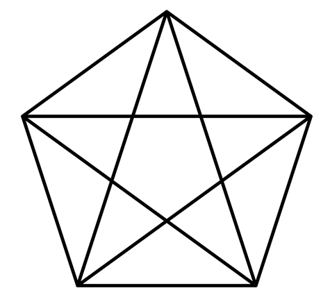nombre d'or pentagramme inscrit dans pentagone
