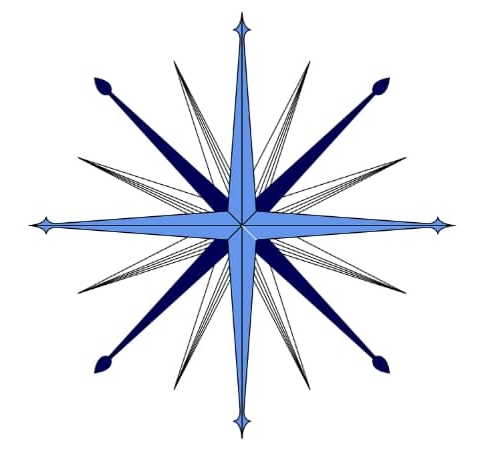étoile type rose des vents