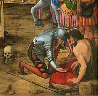 Solario, Crucifixion, jeu de dés