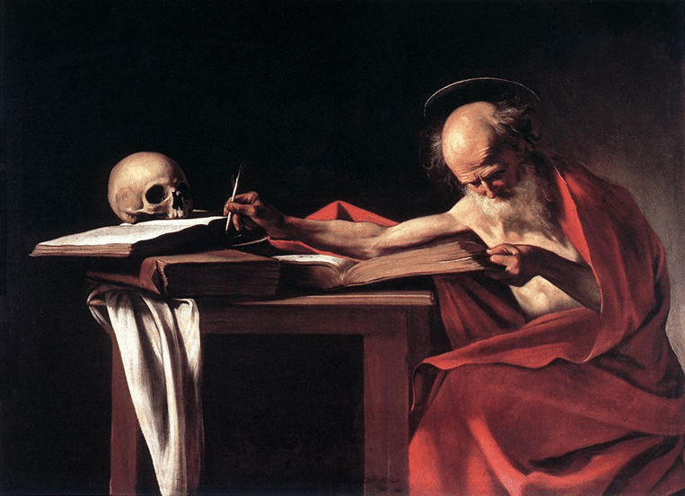 Saint Jérôme écrivant, Le Caravage 1606