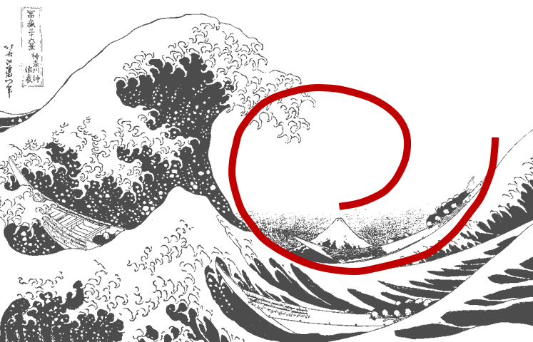 Spirale La Vague Hokusai