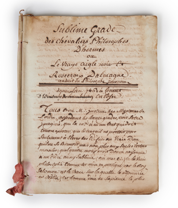 extrait des archives des philalèthes